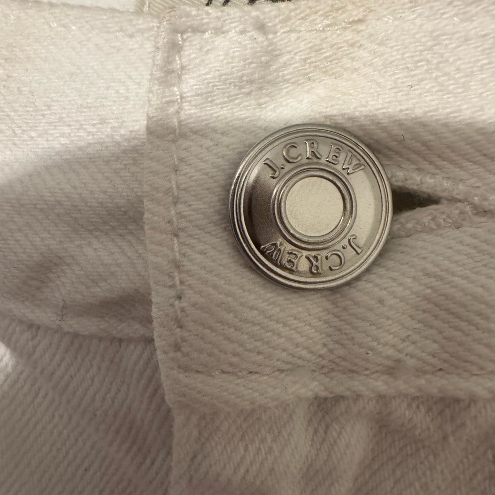 J. Crew Cream Denim with Silver Button - Picture 3 of 5